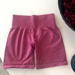 NVGTN Maroon high waist seamless pro shorts